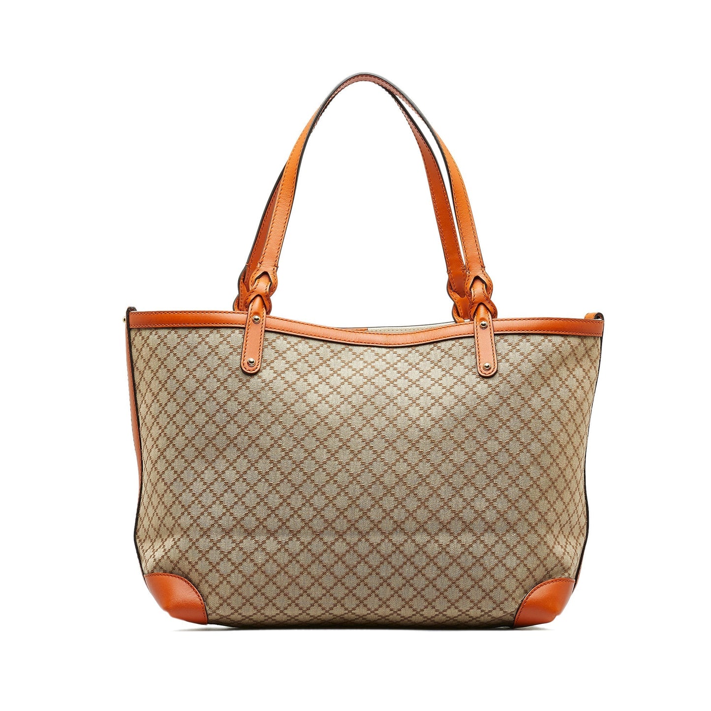 Gucci Tan Leather Canvas Tote Style 4