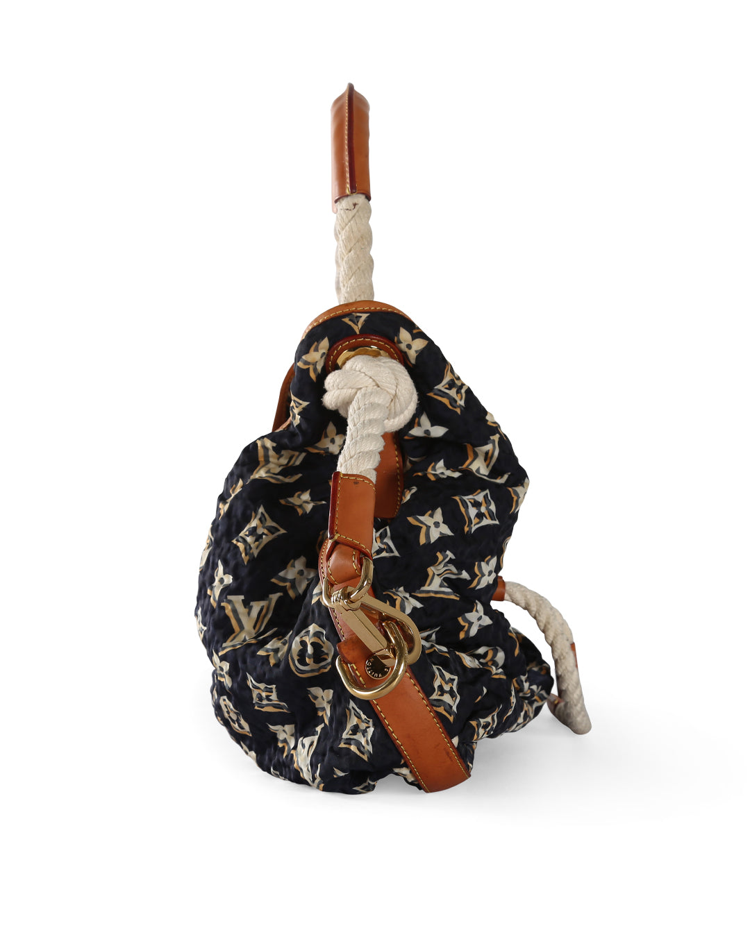 LOUIS VUITTON Navy Blue Monogram Nylon Limited Edition Bulles MM Bag