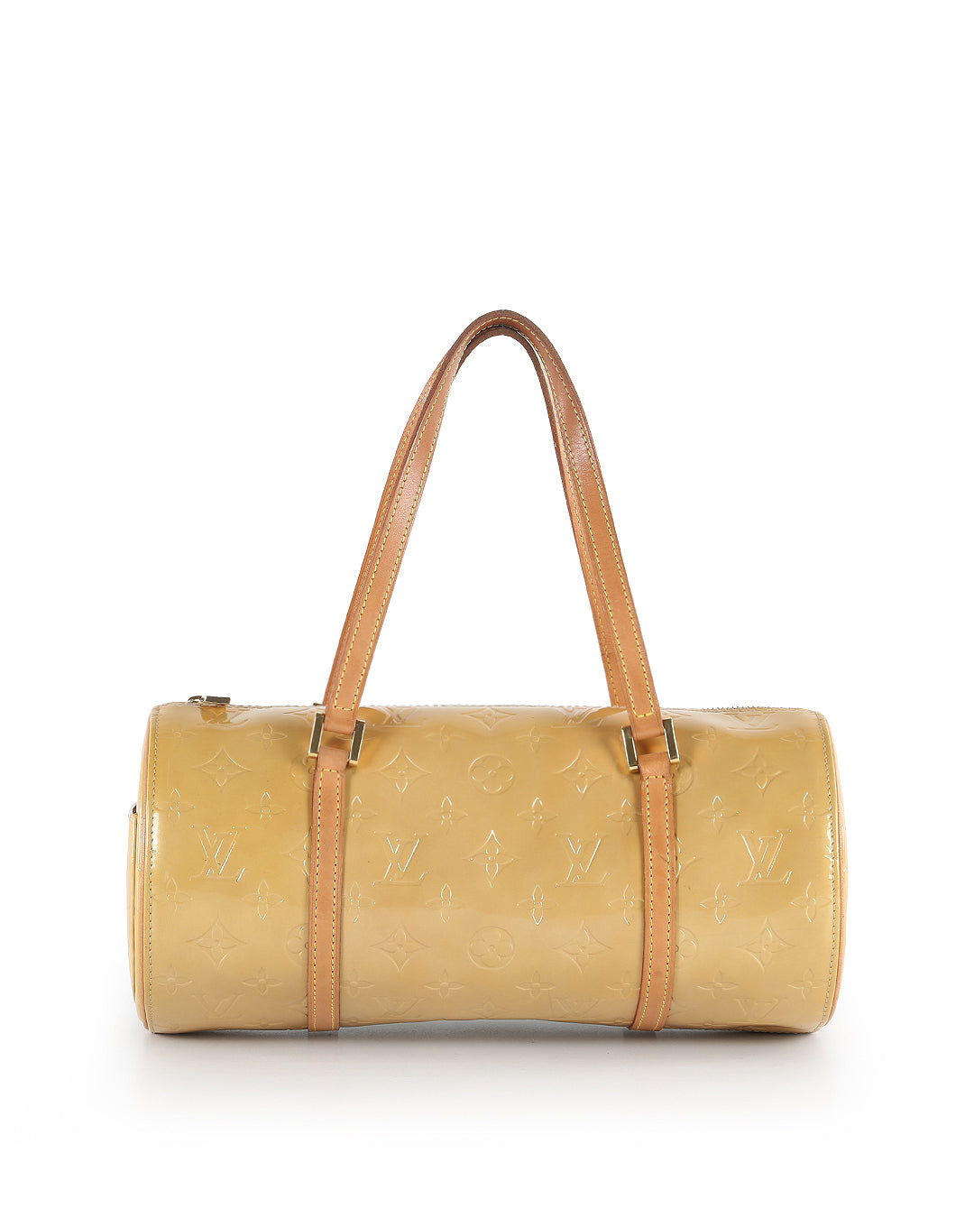 LOUIS VUITTON Yellow Monogram Vernis Papillon 30 Bedford Bag