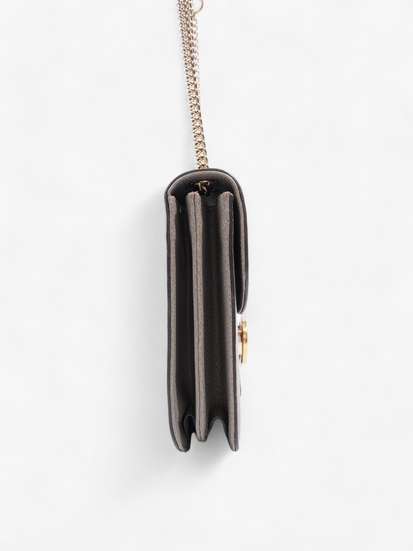 Gucci Interlocking GG Chain Grey Calfskin Leather