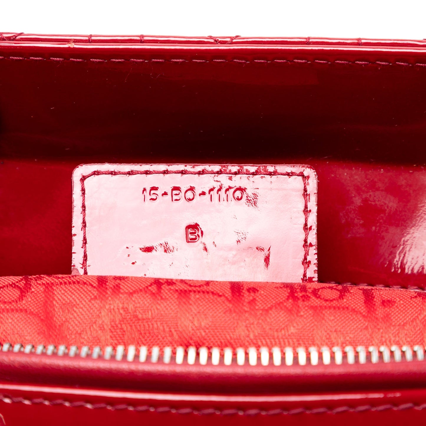 Red Dior Large Patent Cannage Lady Dior Satchel
