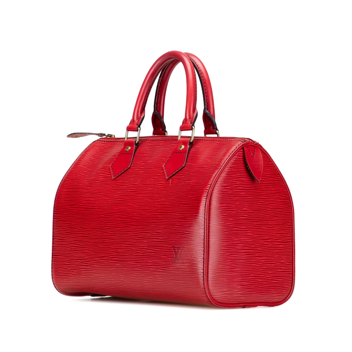 Red Louis Vuitton Epi Speedy 25 Boston Bag