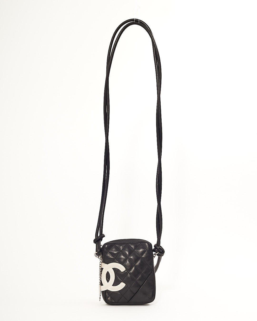 Chanel Black/White Leather Cambon Crossbody Bag