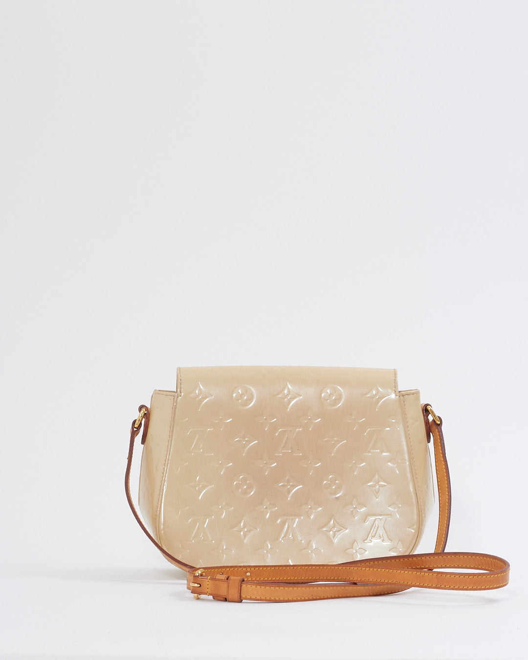 Louis Vuitton Beige Monogram Patent Bellflower Crossbody Bag