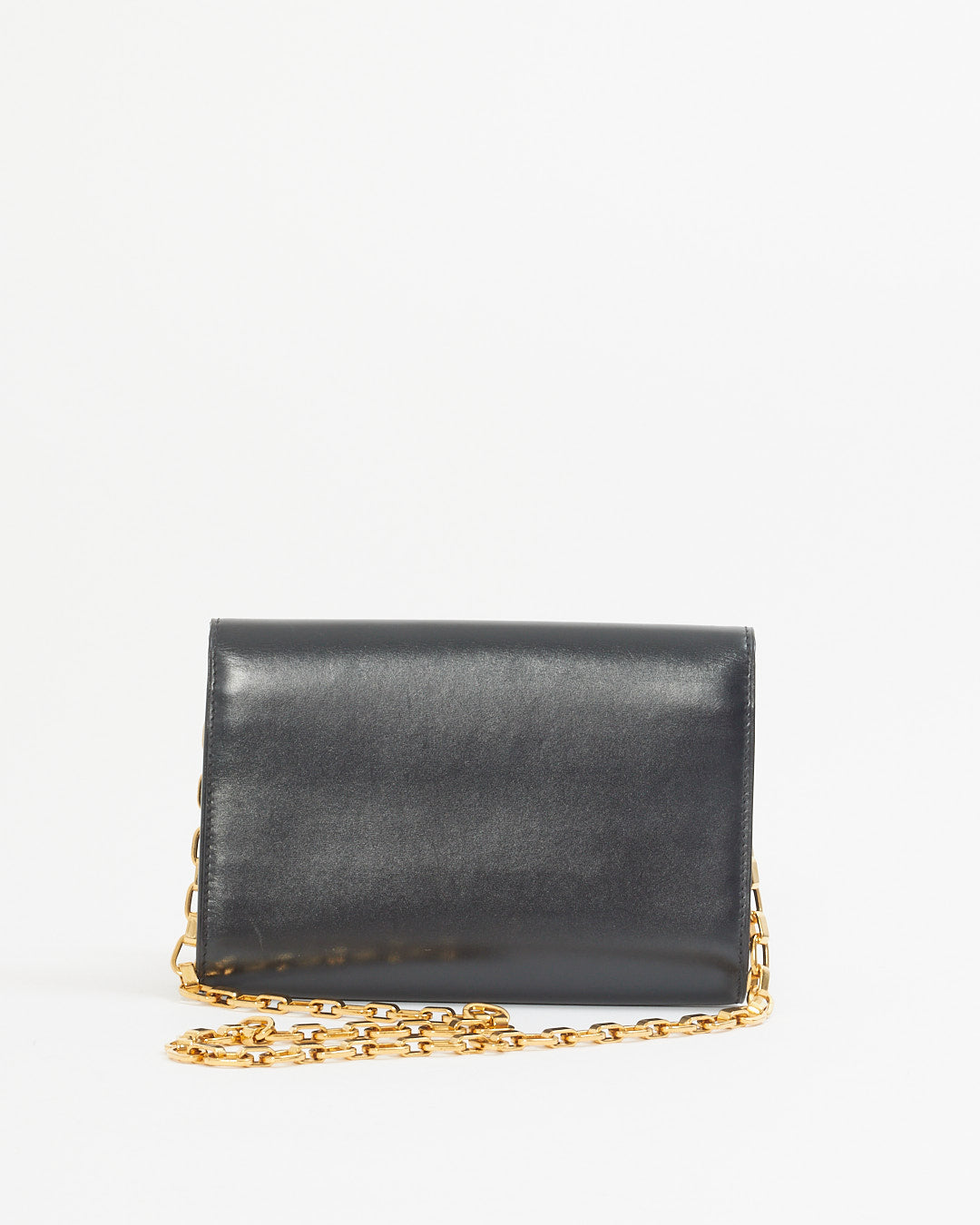 Louis Vuitton Black Leather Louise Chain MM Shoulder Bag