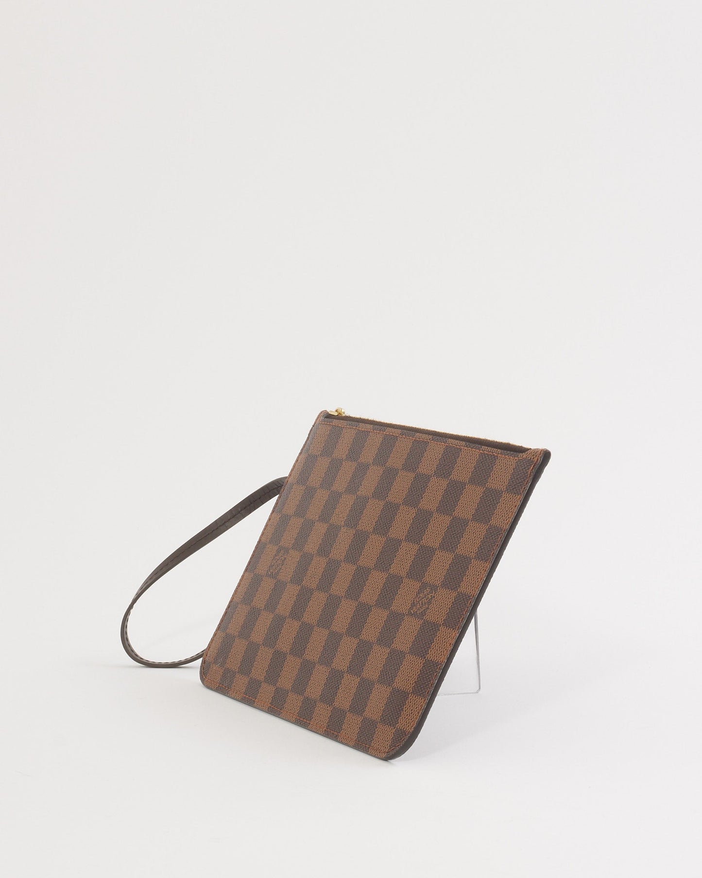 Louis Vuitton Damier Ebene Canvas Wristlet Pouch