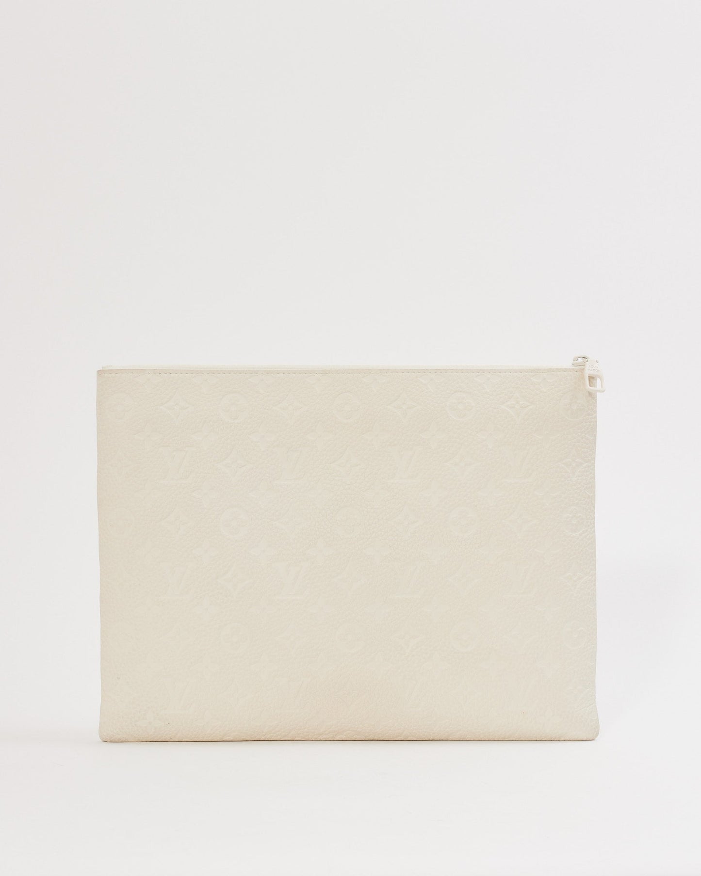 Louis Vuitton Cream Empreinte Leather Monogram Taurillon A4 Pouch