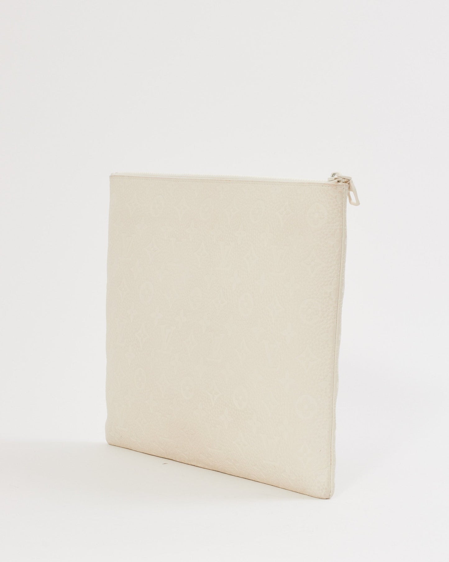 Louis Vuitton Cream Empreinte Leather Monogram Taurillon A4 Pouch