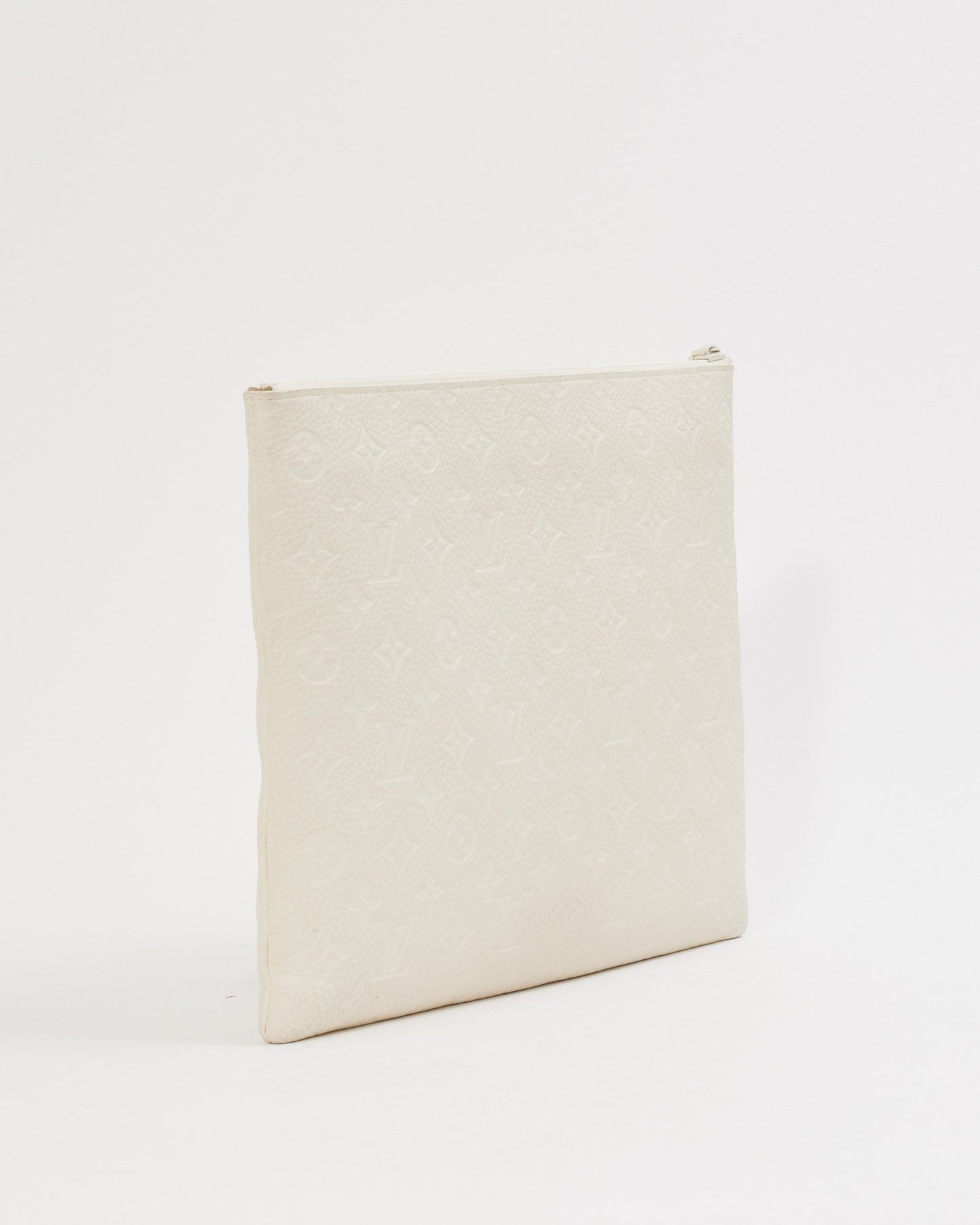 Louis Vuitton Cream Empreinte Leather Monogram Taurillon A4 Pouch