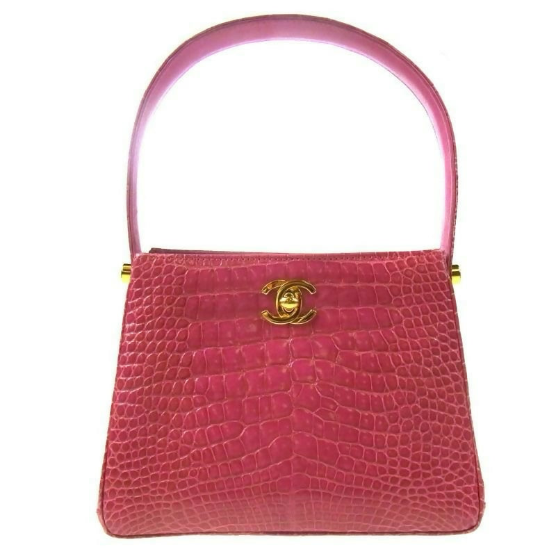 Chanel  Pink Crocodile Kelly Bag