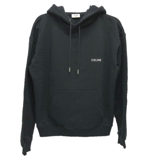 CELINE Hoodie 2Y958670Q cotton black logo mens S