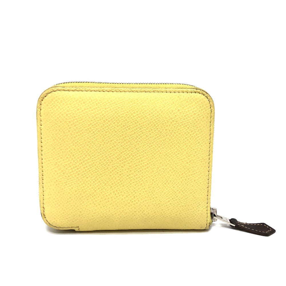 HERMES Folded wallet Epsom Multicolor/Silver Metal Azap compact Women