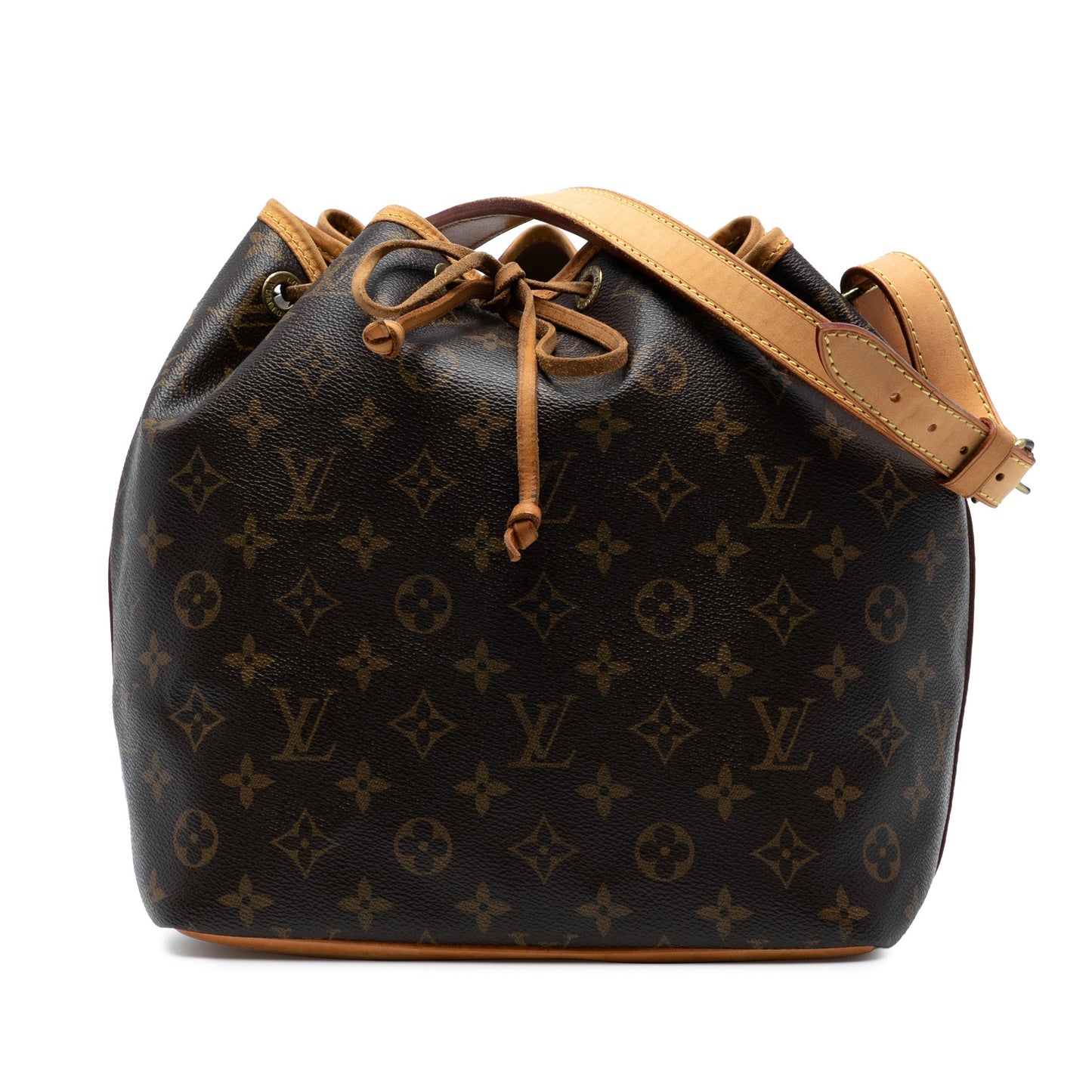 Brown Louis Vuitton Monogram Petit Noe Bucket Bag