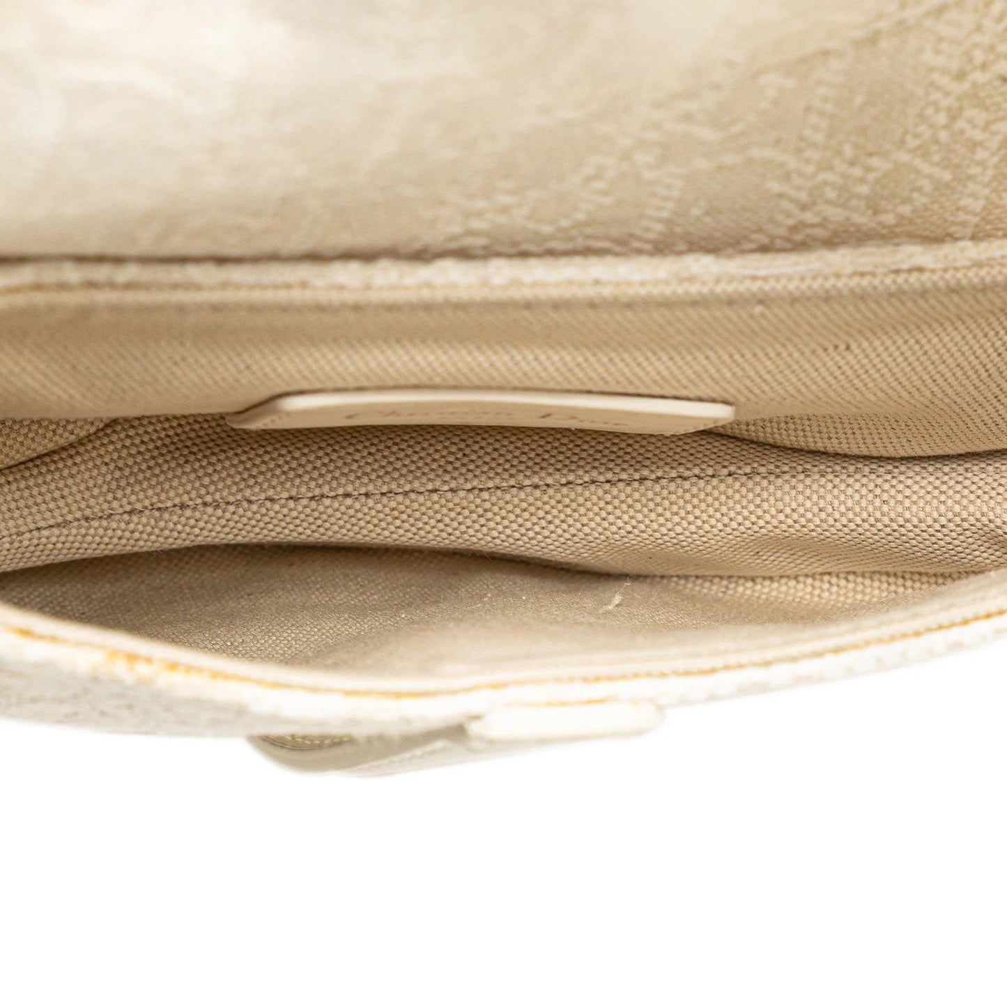 White Dior Mini Oblique Canvas Saddle Bag Satchel