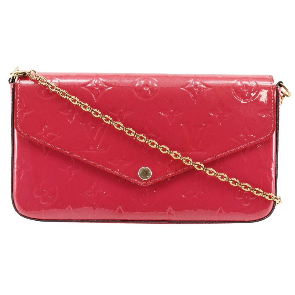 LOUIS VUITTON Shoulder Bag M61787 Monogram Vernis pink Chain wallet Pochette wallet Felice Women