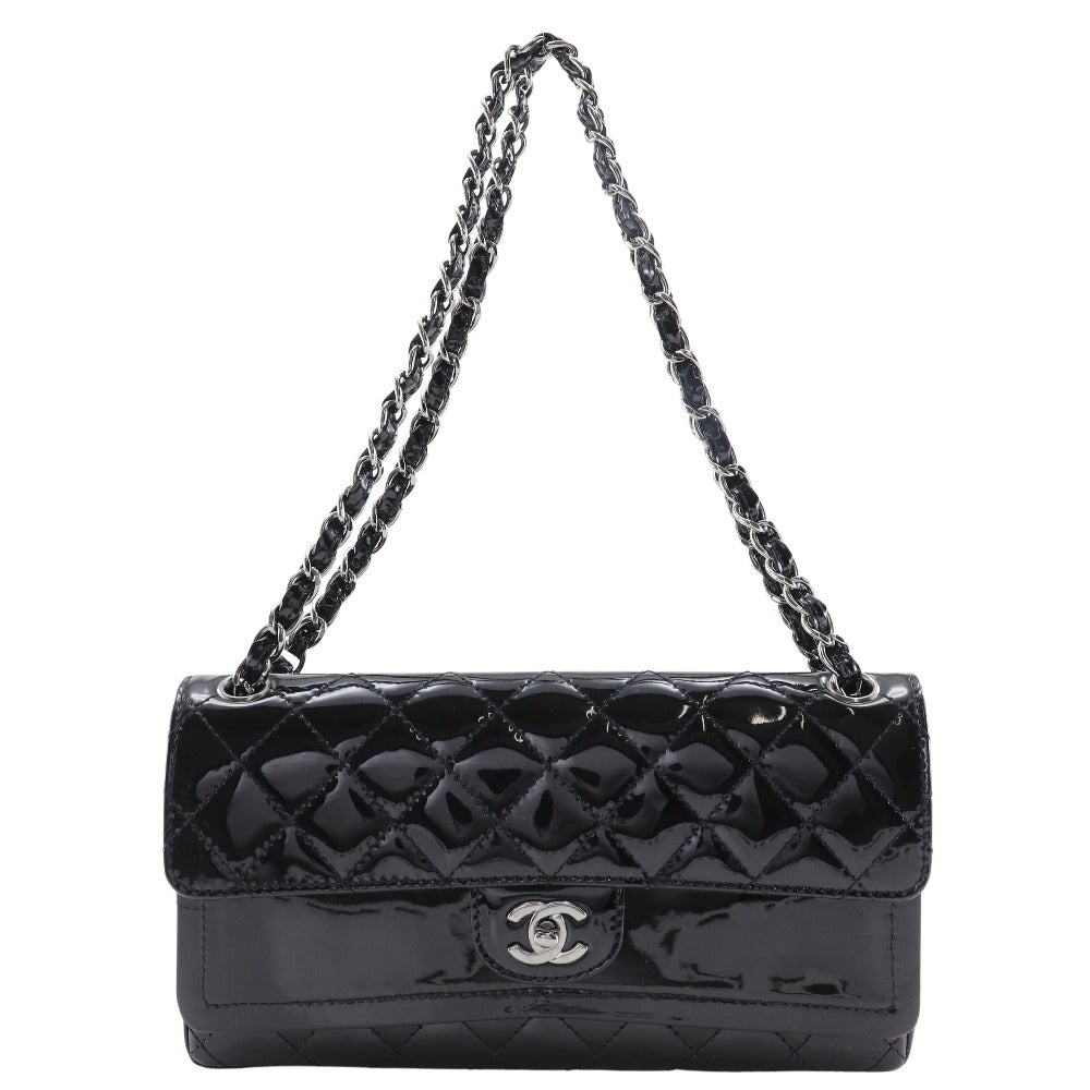 Chanel Patent Leather Chain Shoulder Bag Classic Flap