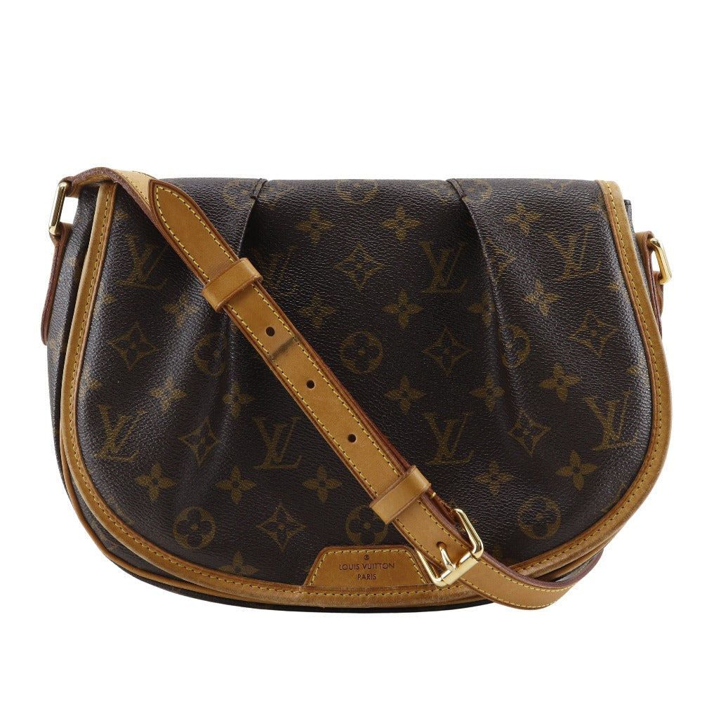 LOUIS VUITTON Shoulder Bag M40474 Monogram canvas Brown Menil Montan PM
