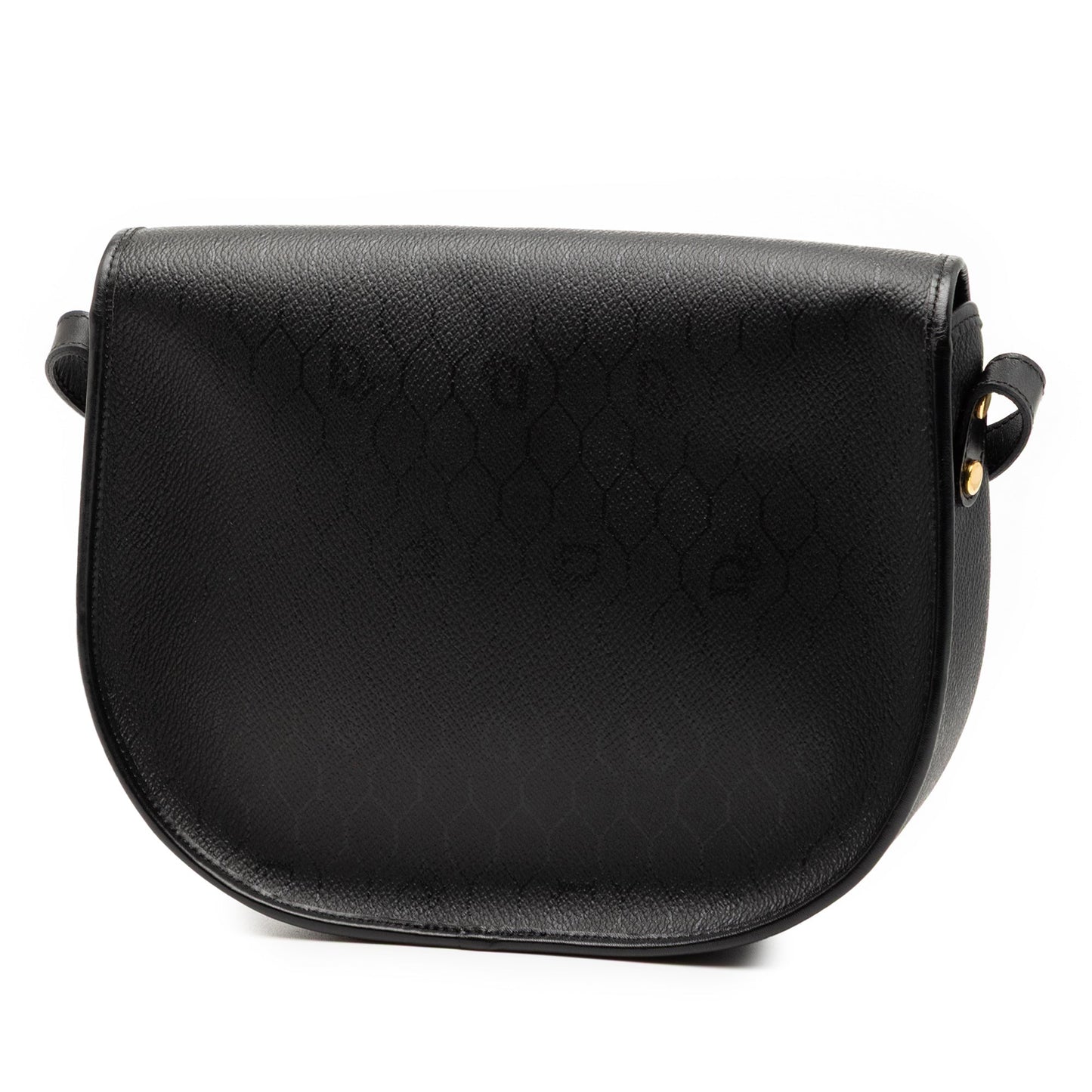 Black Dior Honeycomb Coated Canvas Crossbody