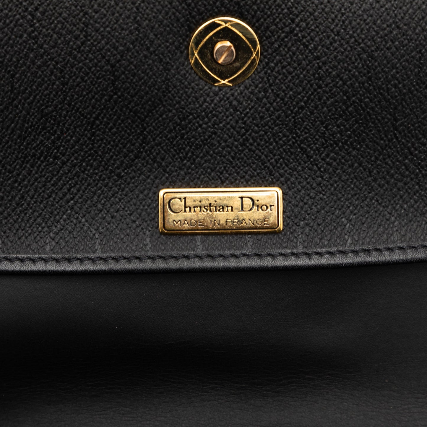 Black Dior Honeycomb Coated Canvas Crossbody