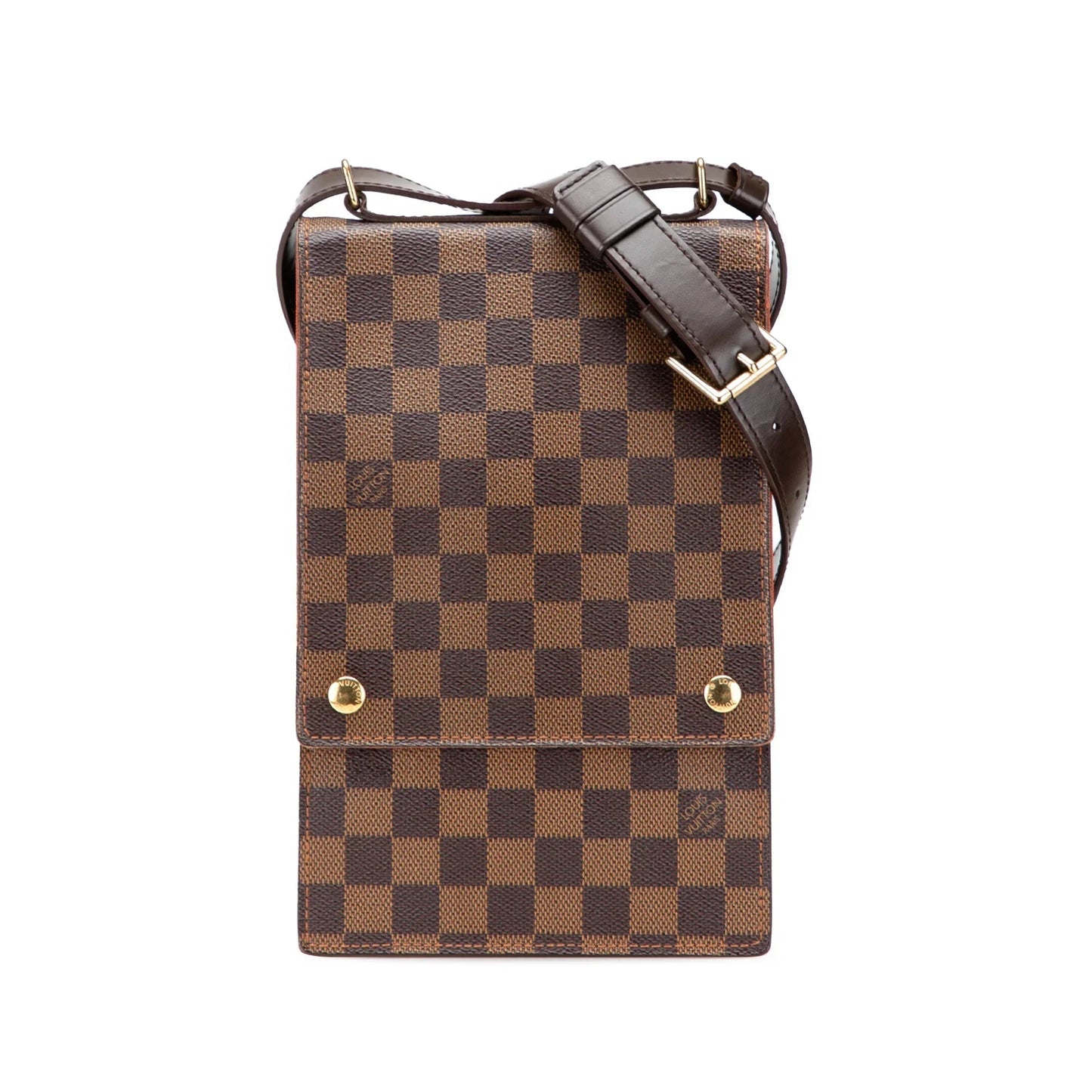 Brown Louis Vuitton Damier Ebene Portobello Crossbody Bag