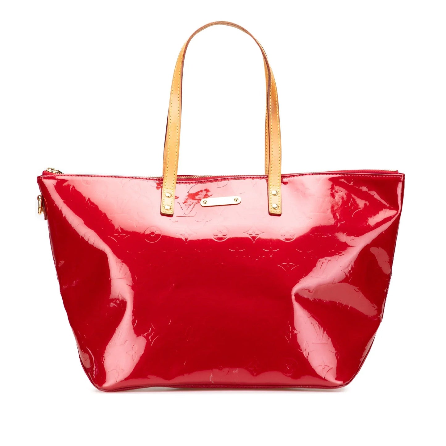 Red Louis Vuitton Monogram Vernis Bellevue GM Tote Bag