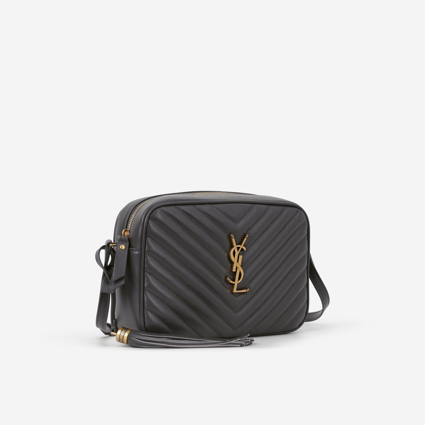 Saint Laurent Lou Camera Bag - Grey Calfskin | Gold Hardware