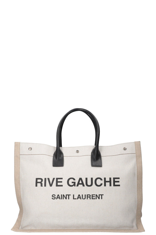SAINT LAURENT Rive Gauche Tote Canvas Beige