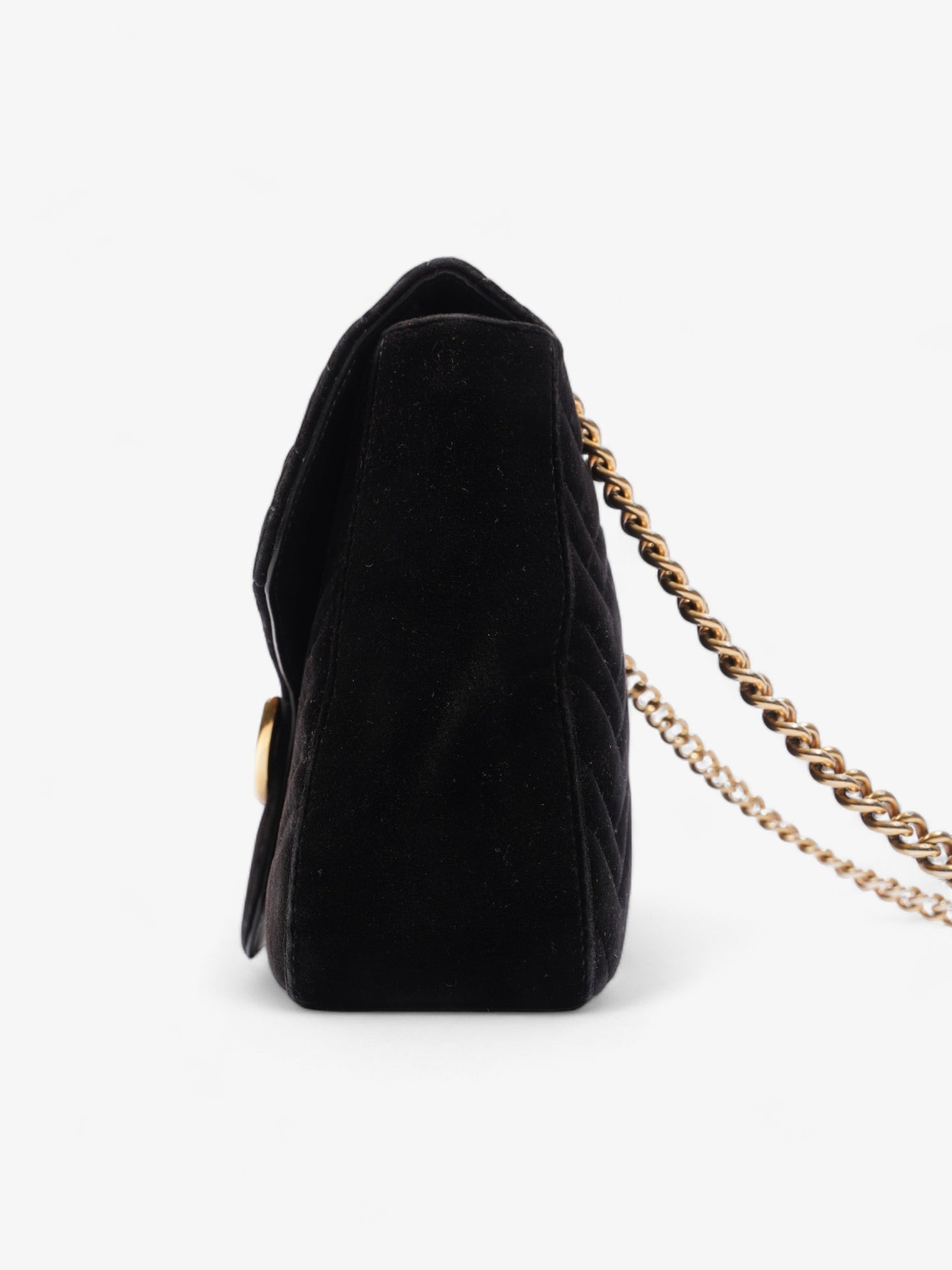 Gucci GG Marmont Flap Black Velvet Medium