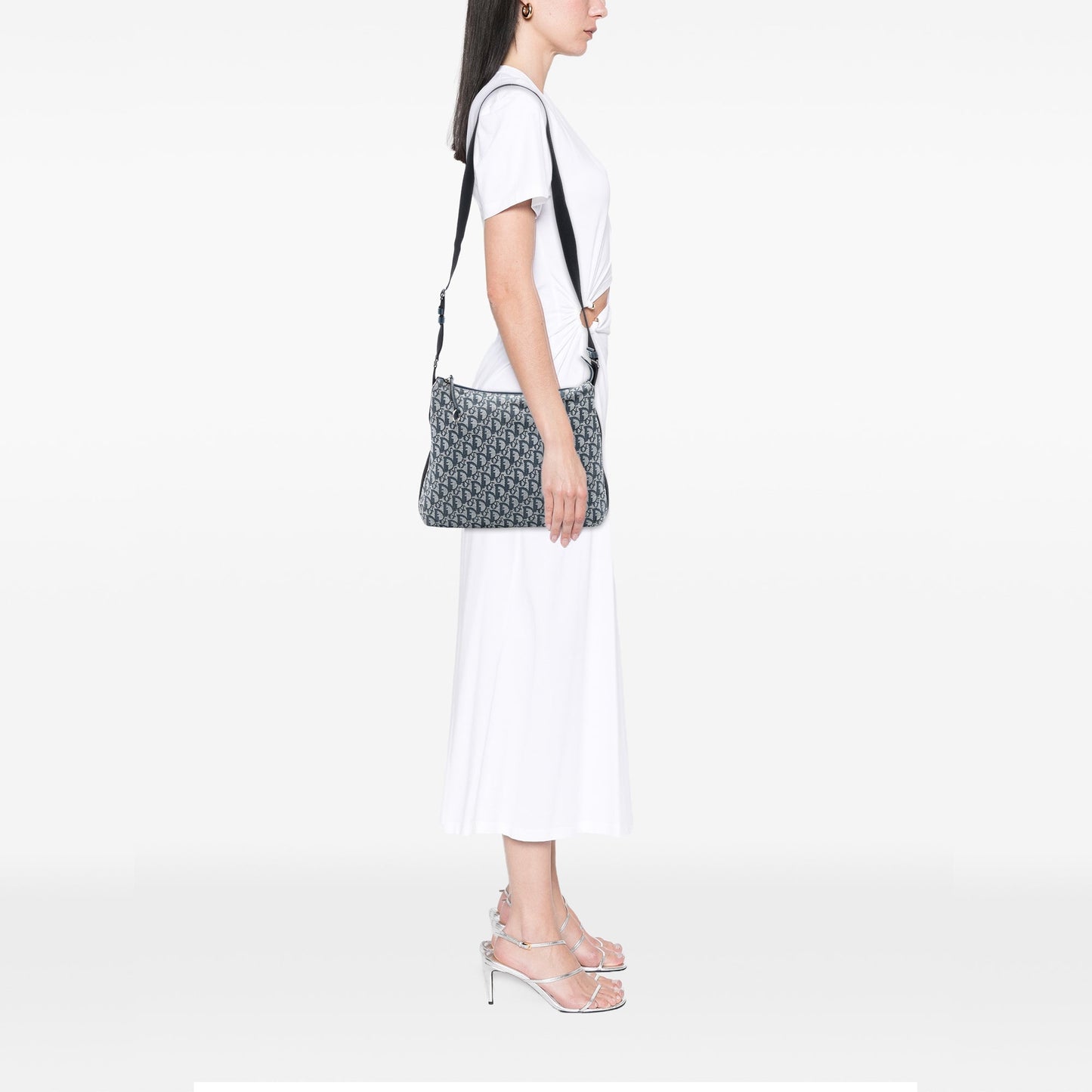 Blue Dior Diorissimo Trotter Canvas Crossbody