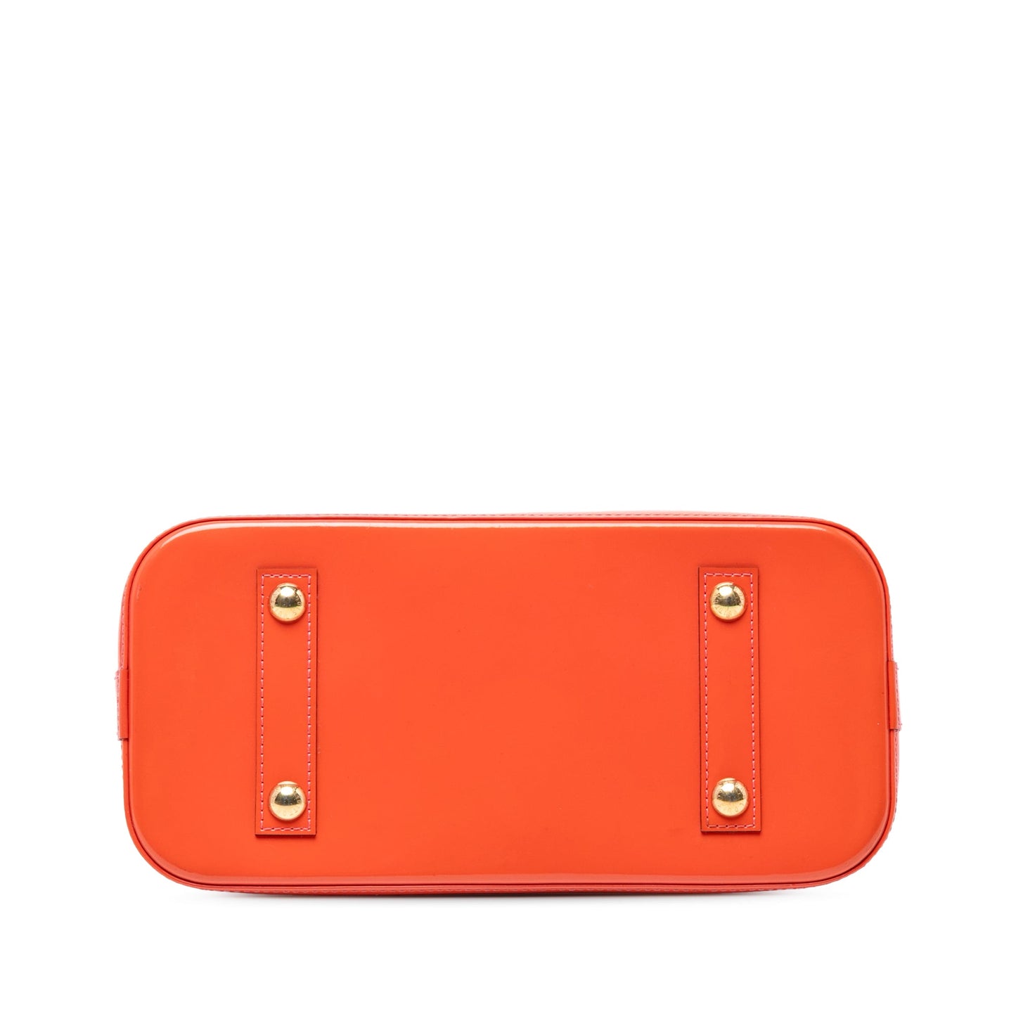 Orange Louis Vuitton Monogram Vernis Alma PM Satchel