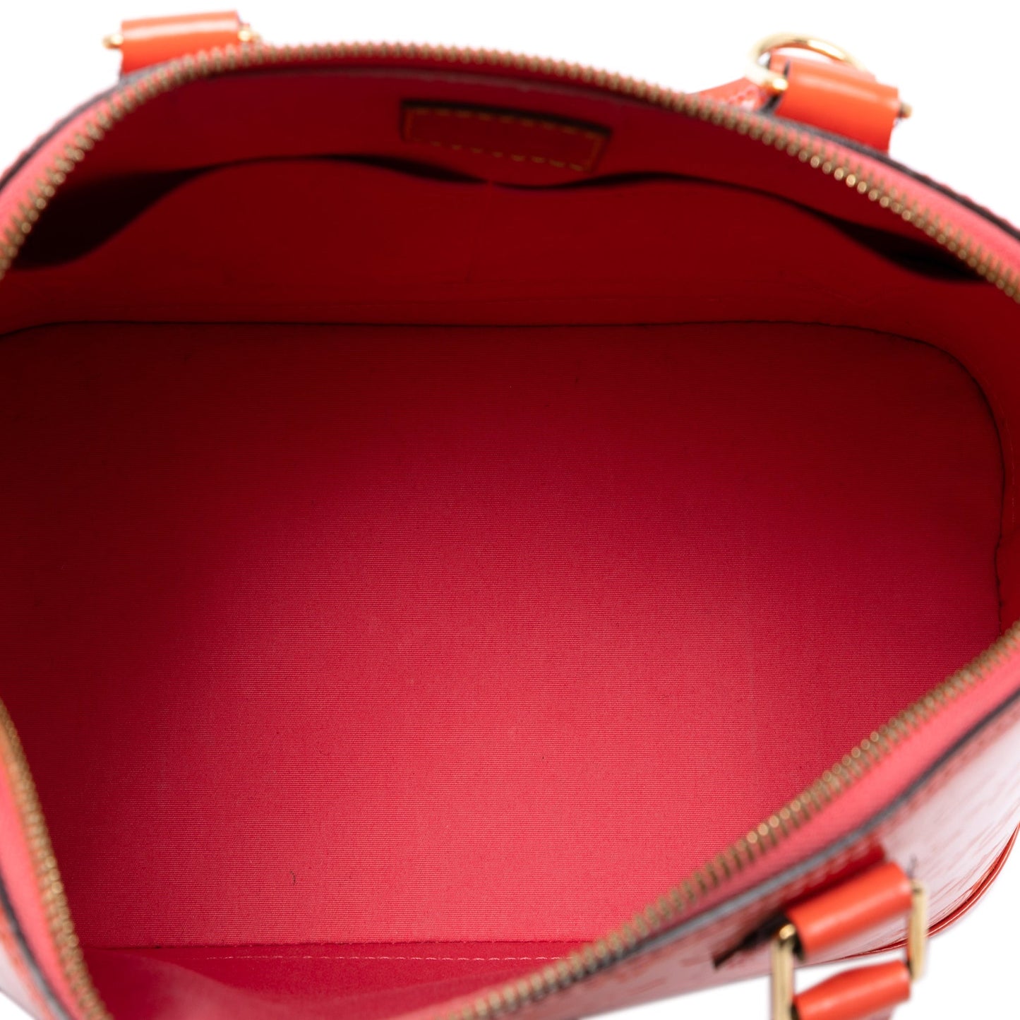 Orange Louis Vuitton Monogram Vernis Alma PM Satchel