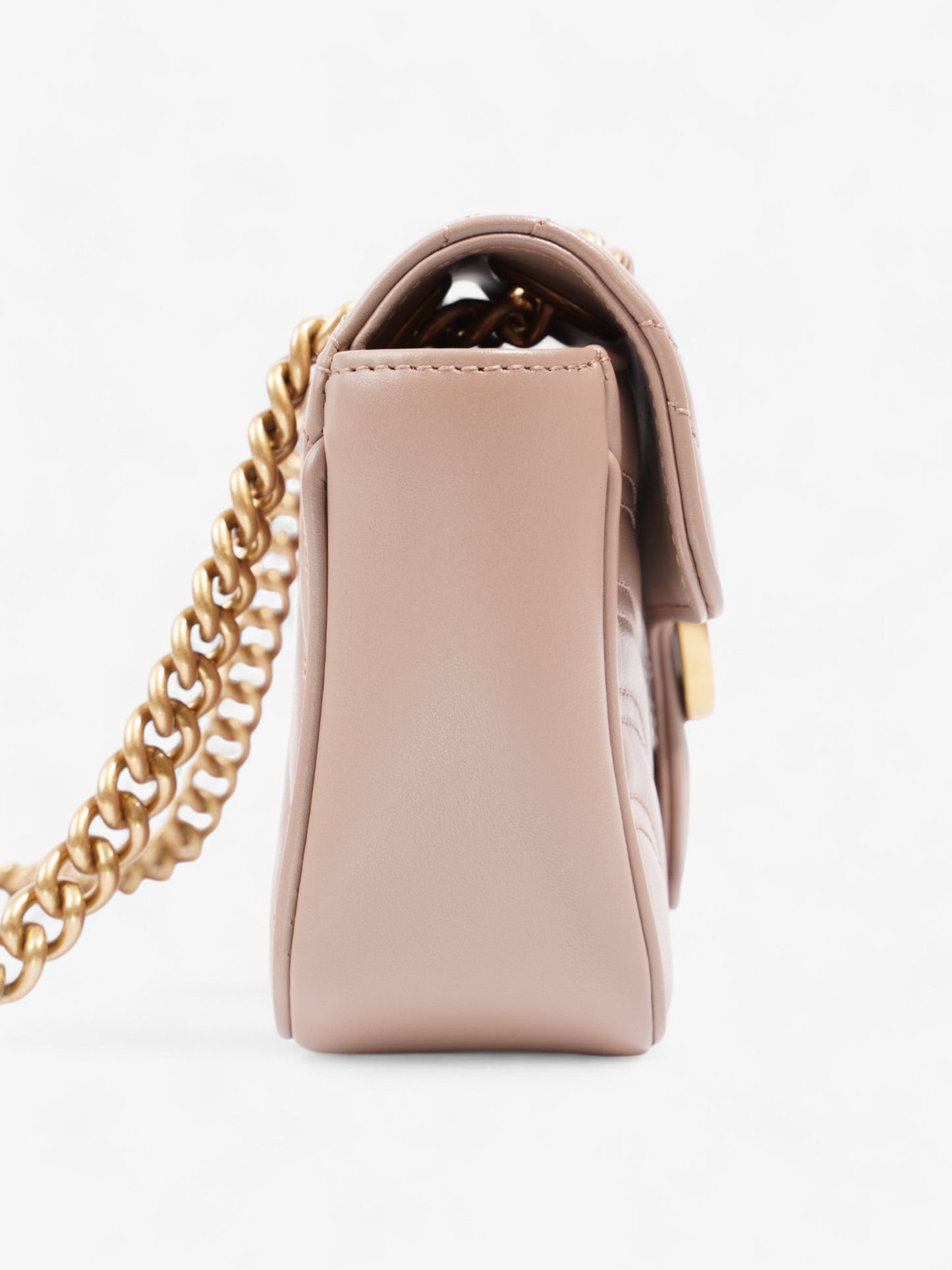 Gucci GG Marmont Dusty Pink Matelasse Leather Mini