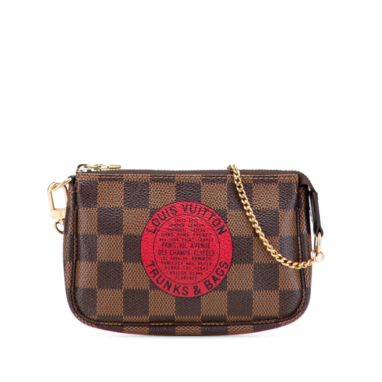 Brown Louis Vuitton Damier Ebene Trunks and Bags Mini Pochette Accessoires