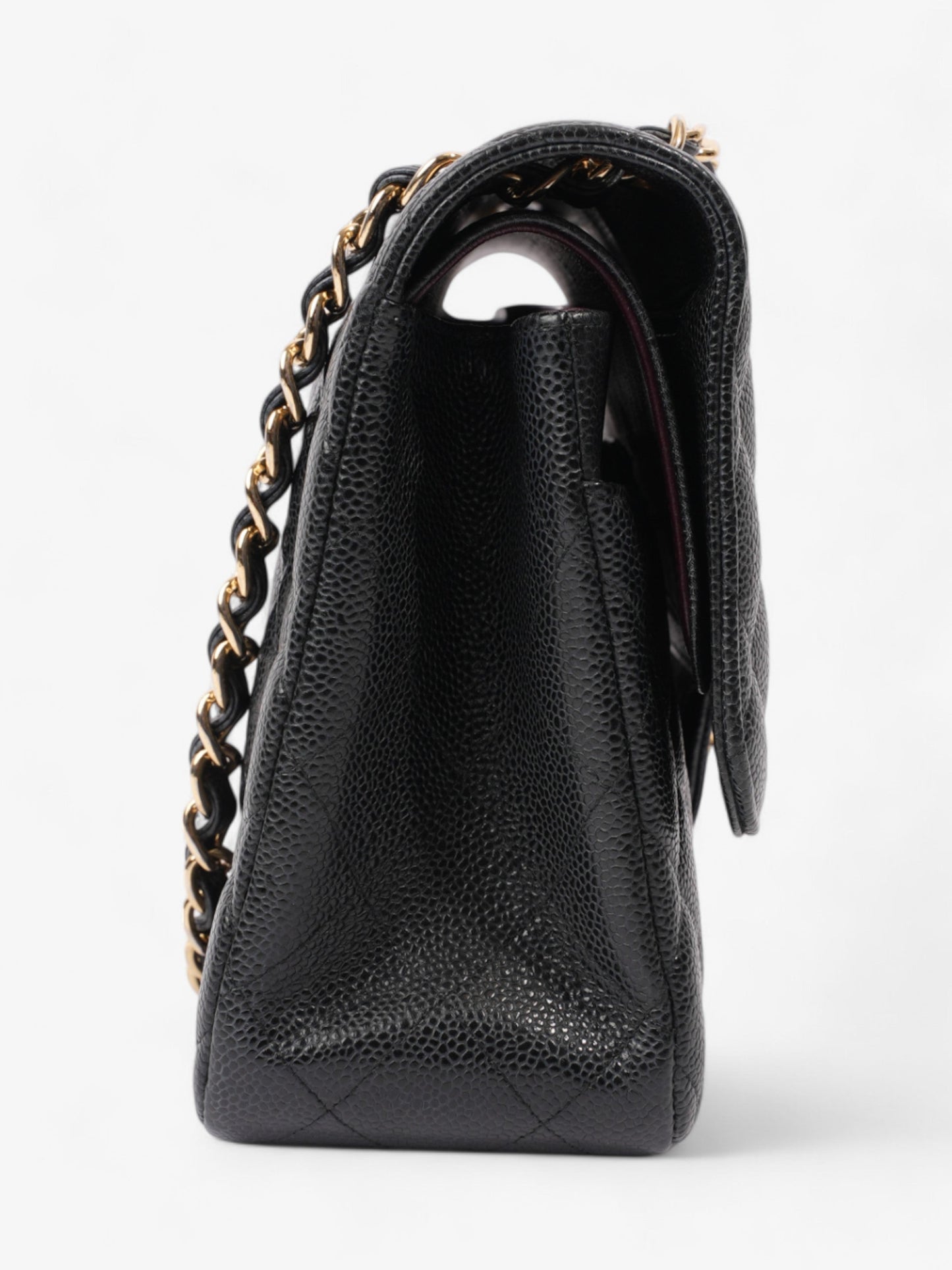 Chanel Classic Double Flap Black Caviar Leather Jumbo