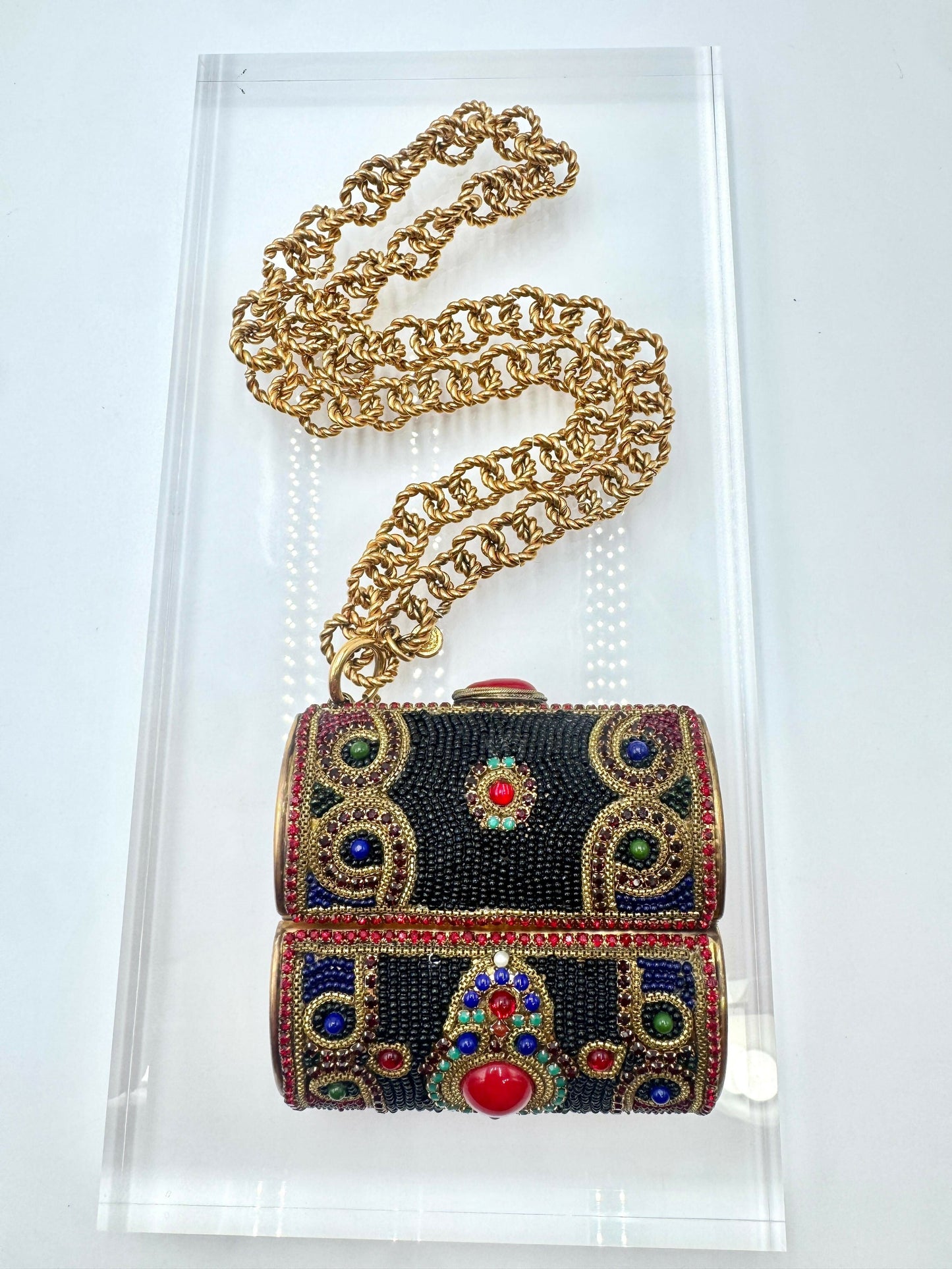 Chanel  1981 Jewelled Metal Clutch
