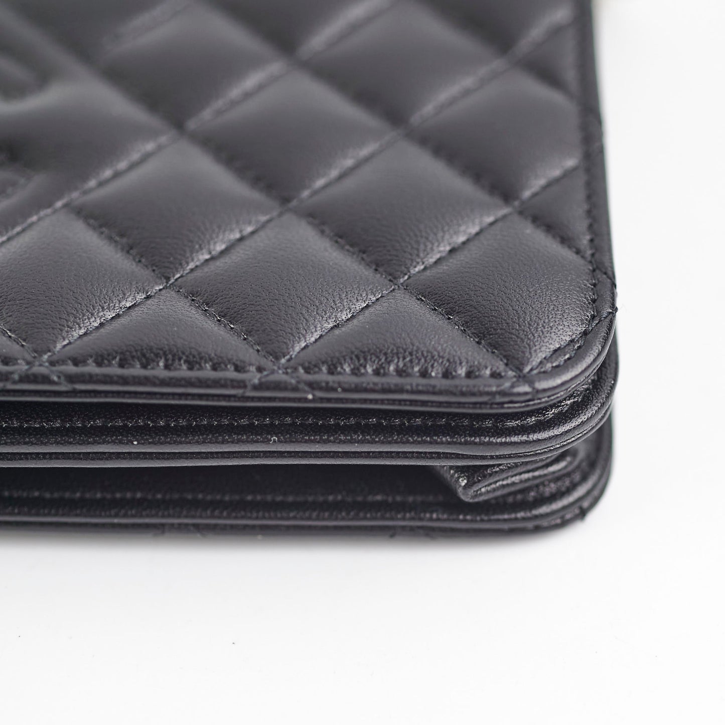 Chanel Flap Wallet On Chain Lambskin Black Crossbody Bag