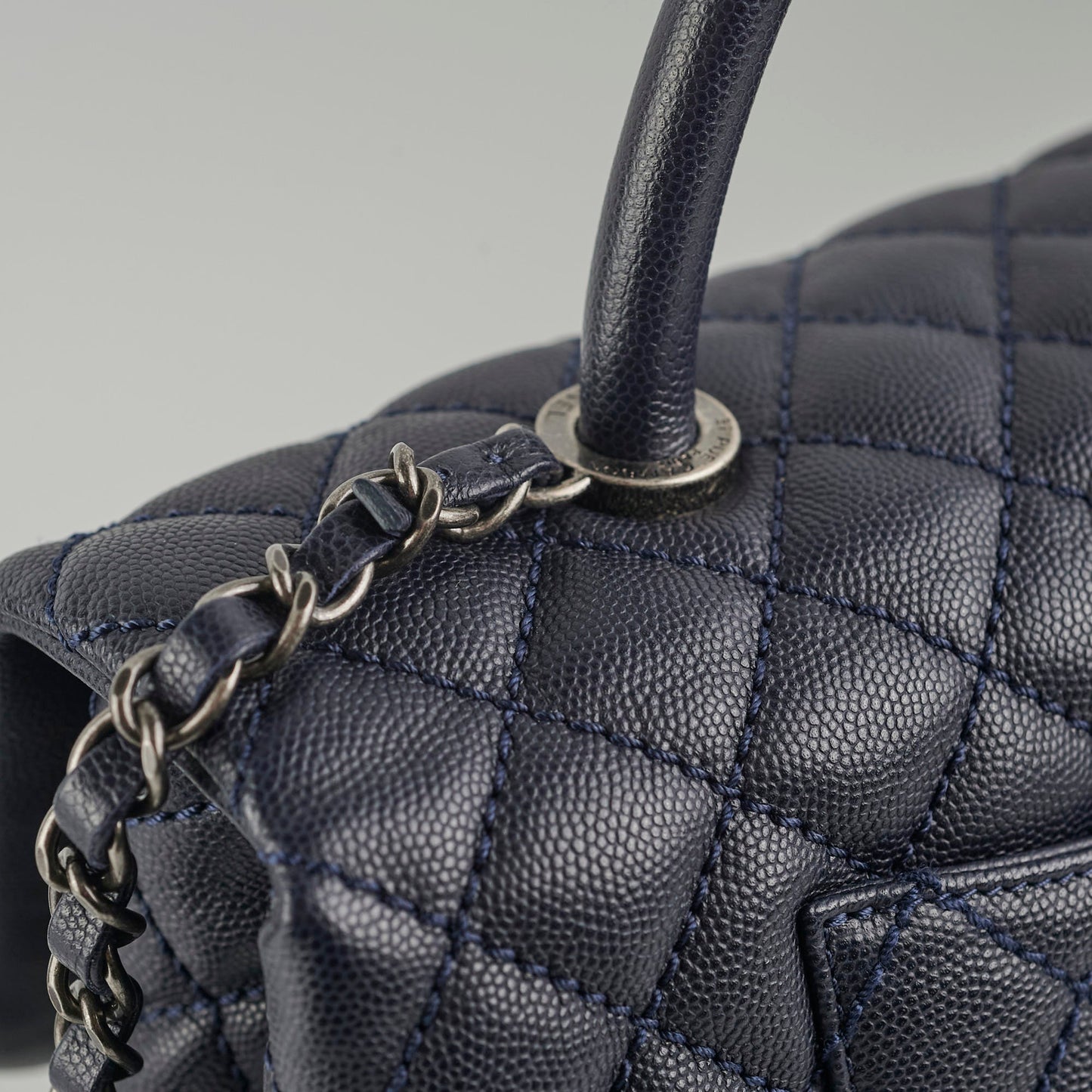 Chanel Caviar Large Coco Handle Navy 21series