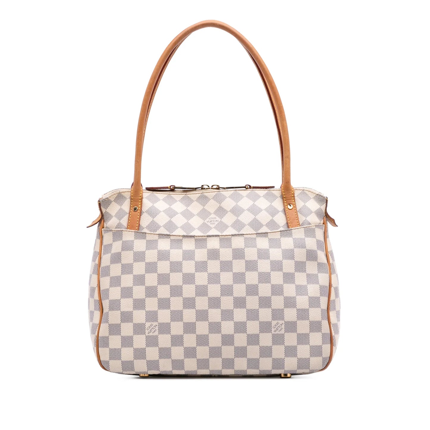 White Louis Vuitton Damier Azur Figheri PM Shoulder Bag