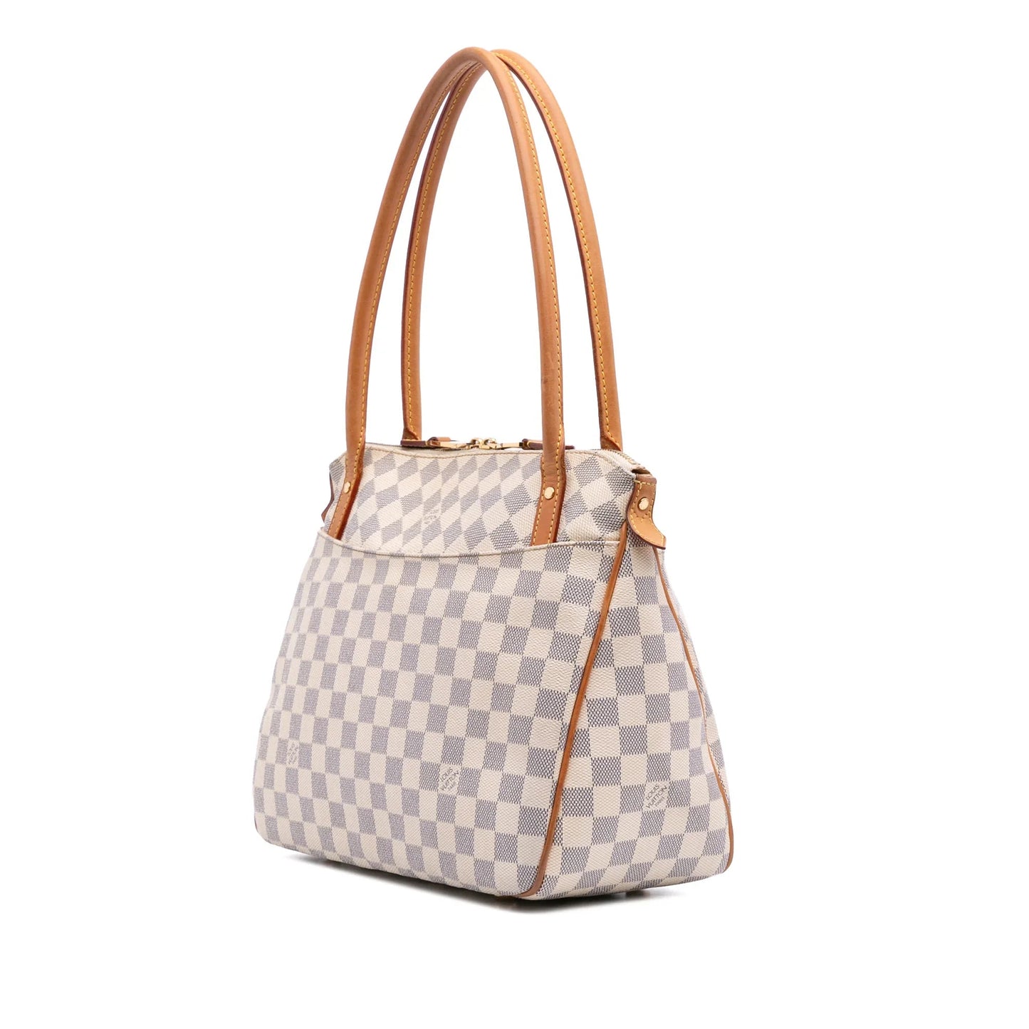 White Louis Vuitton Damier Azur Figheri PM Shoulder Bag