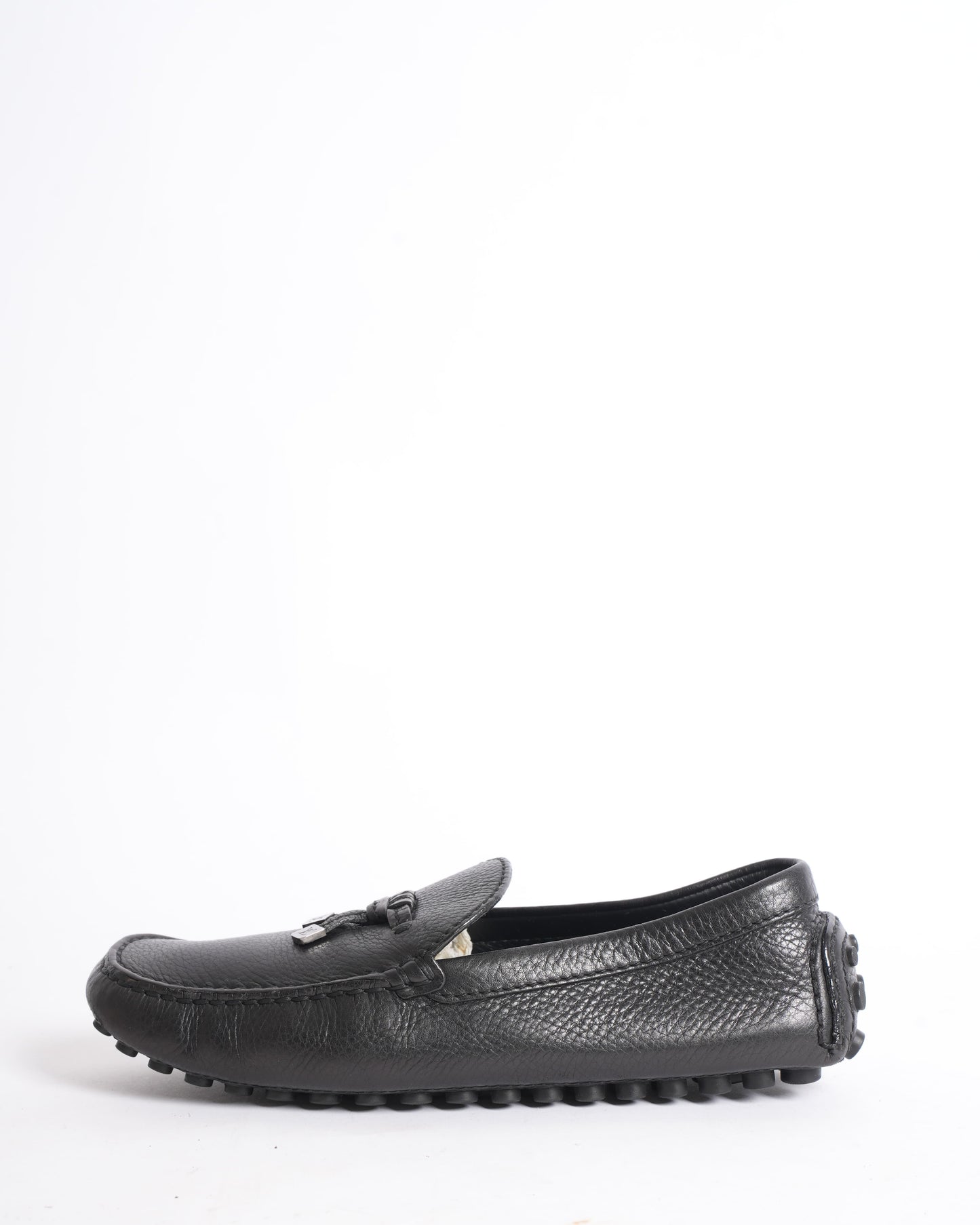 Louis Vuitton Black Leather Moccasins