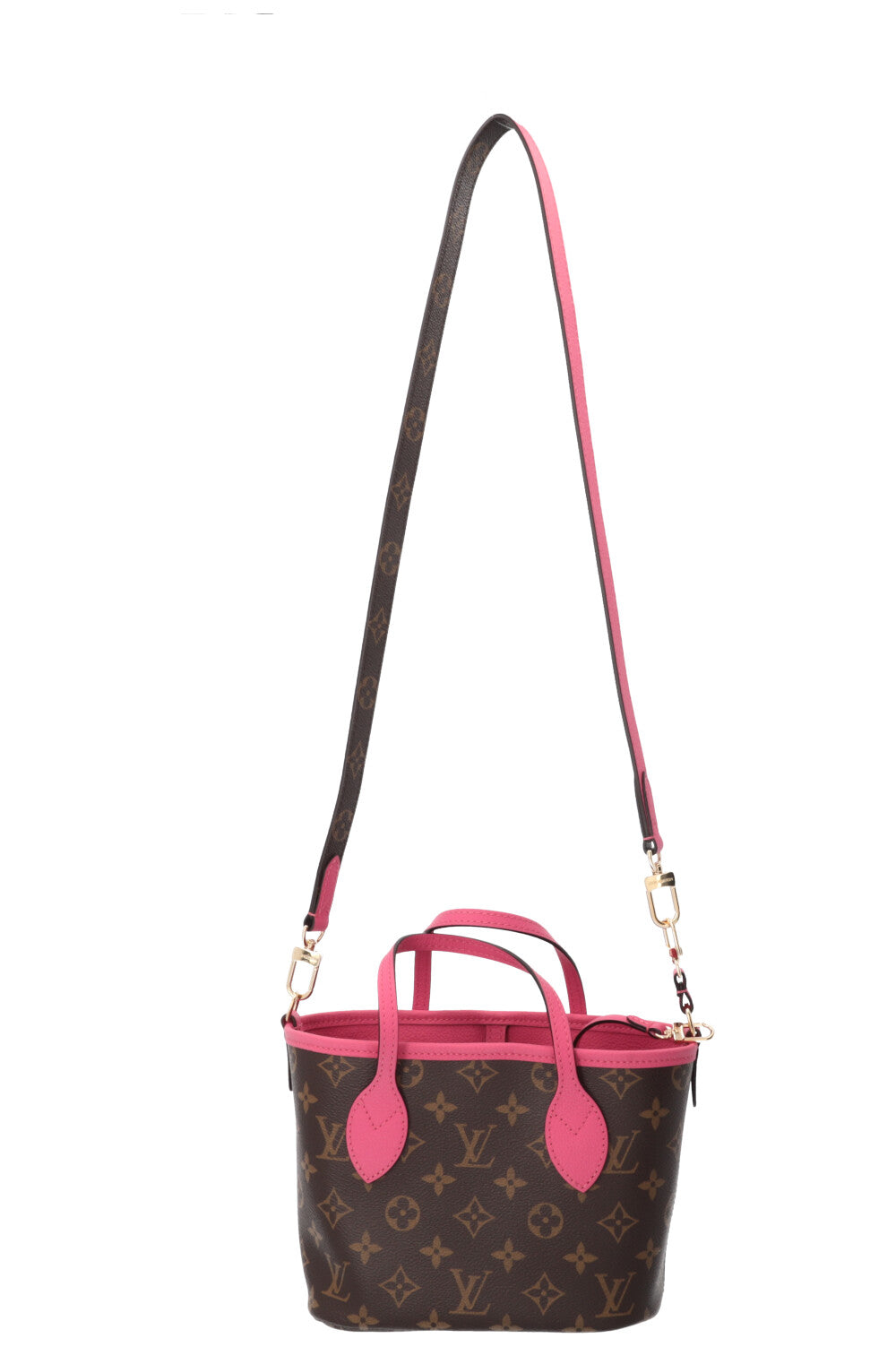 LOUIS VUITTON Neverfull Inside Out BB MNG Canvas Leather Fuchsia