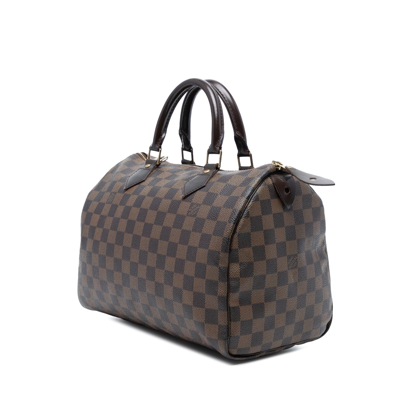 Brown Louis Vuitton Damier Ebene Speedy 30 Boston Bag