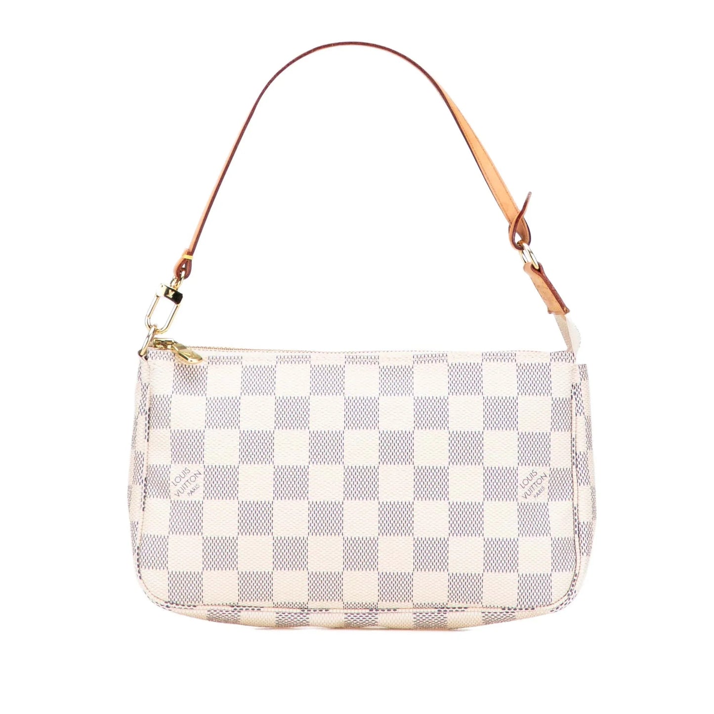 White Louis Vuitton Damier Azur Pochette Accessoires Shoulder Bag