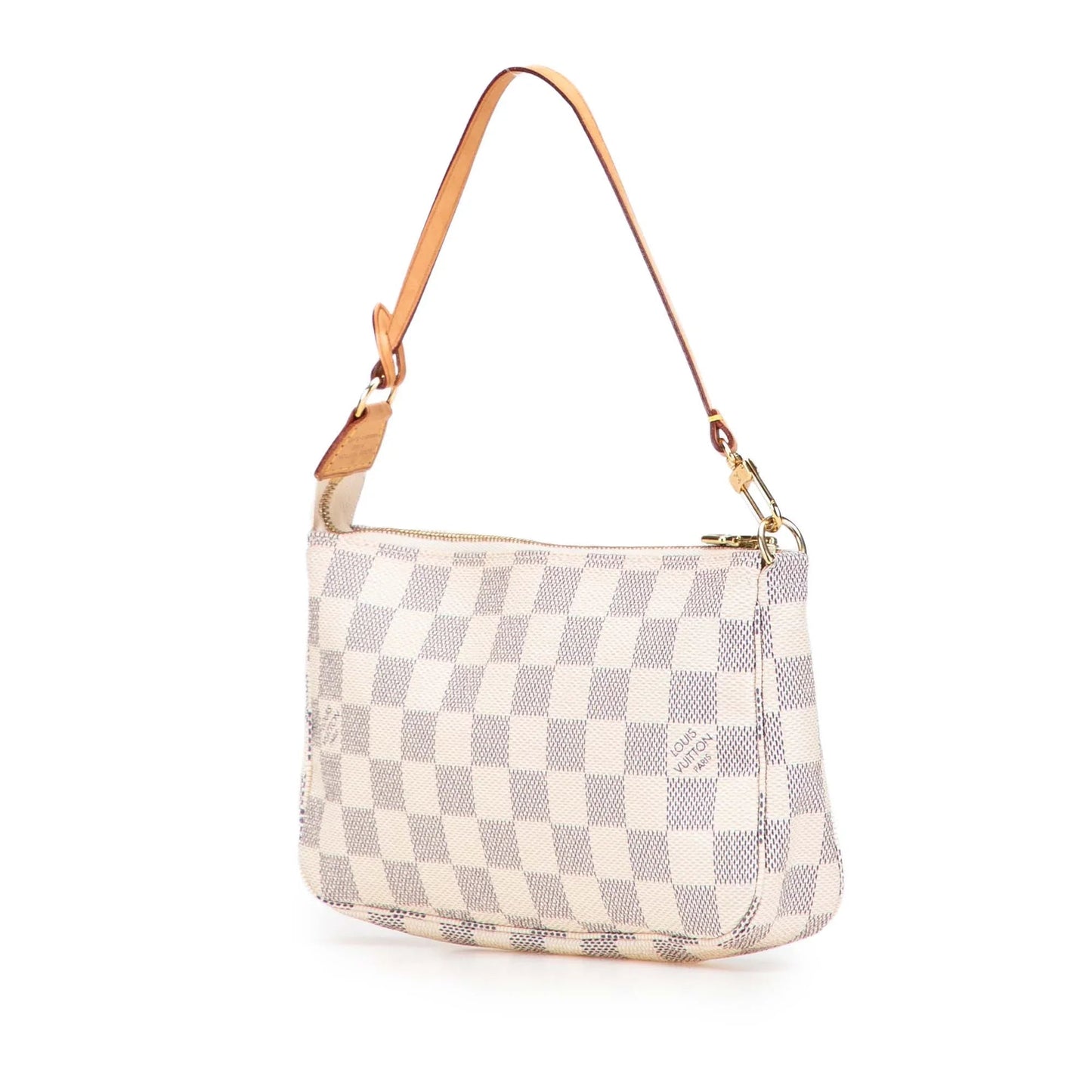 White Louis Vuitton Damier Azur Pochette Accessoires Shoulder Bag