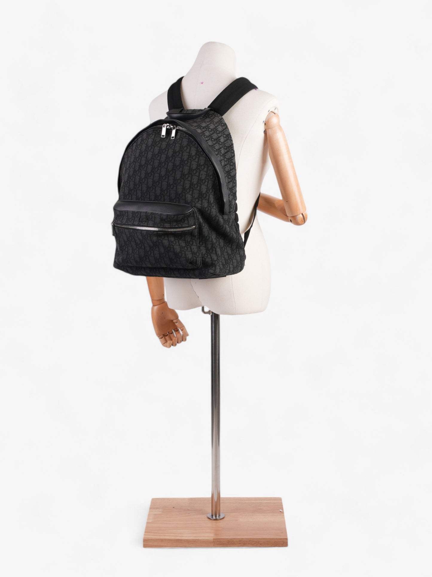 Christian Dior Trotter Backpack Black Oblique Canvas
