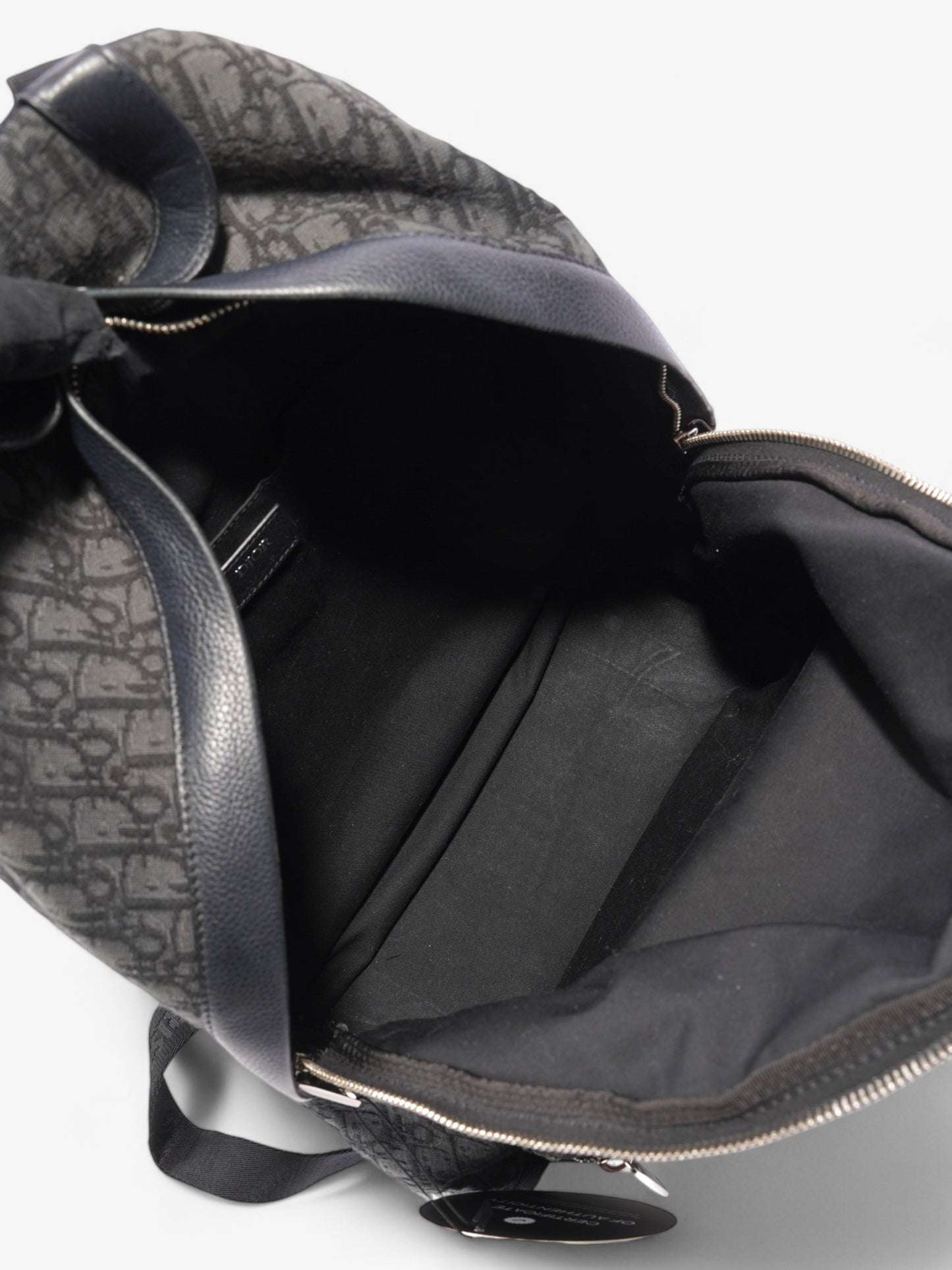 Christian Dior Trotter Backpack Black Oblique Canvas