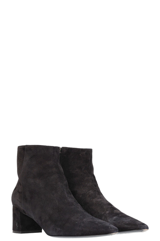 SAINT LAURENT Lou Boots Suede Black