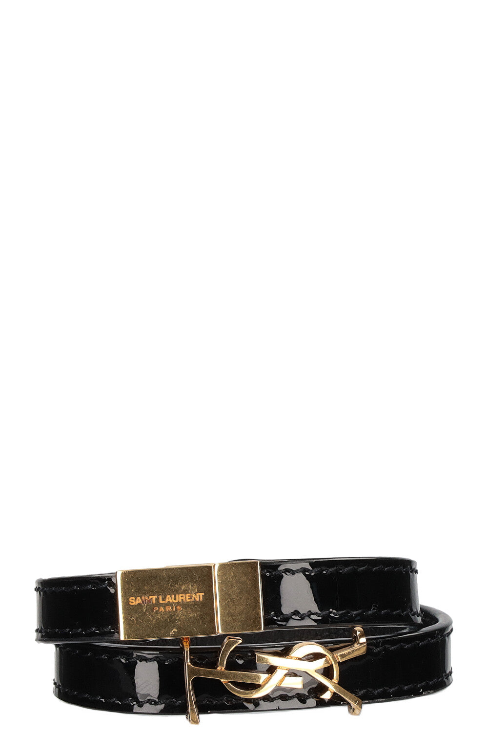 SAINT LAURENT Opyum Bracelet Patent Black