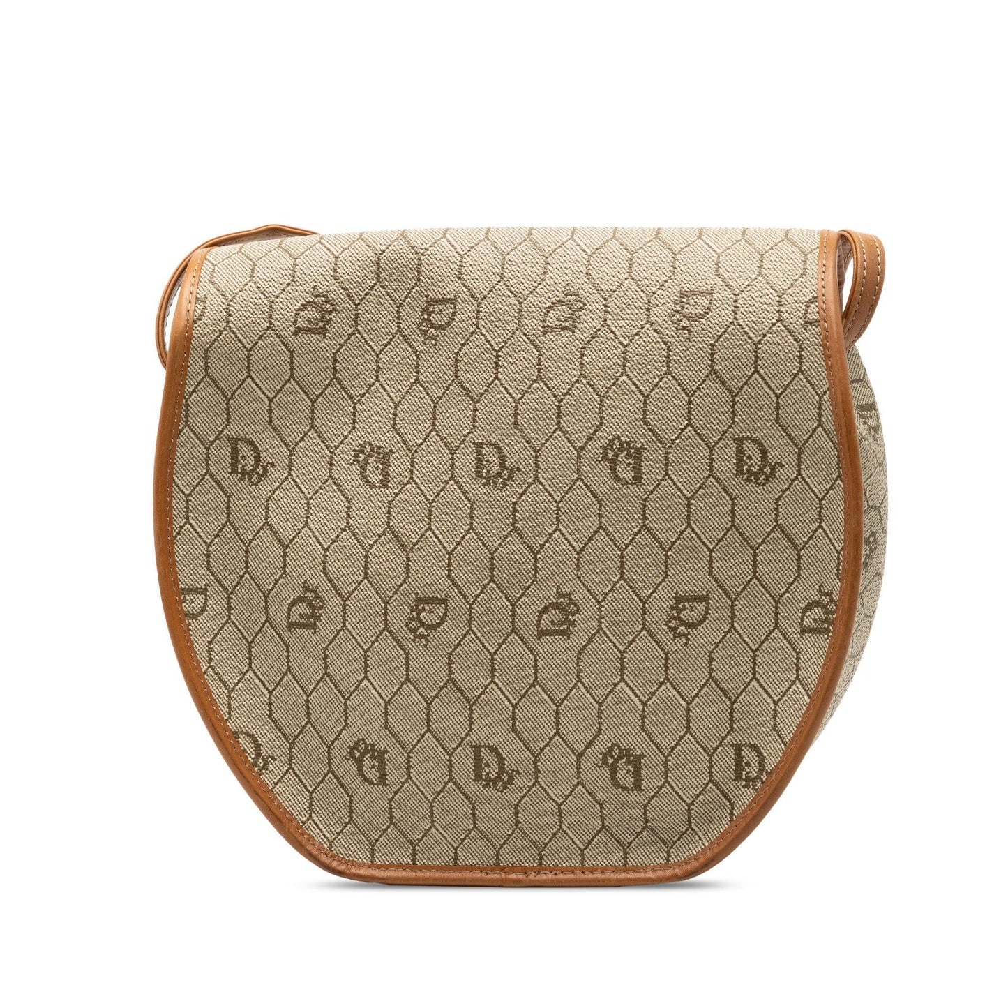 Brown Dior Honeycomb Canvas Crossbody