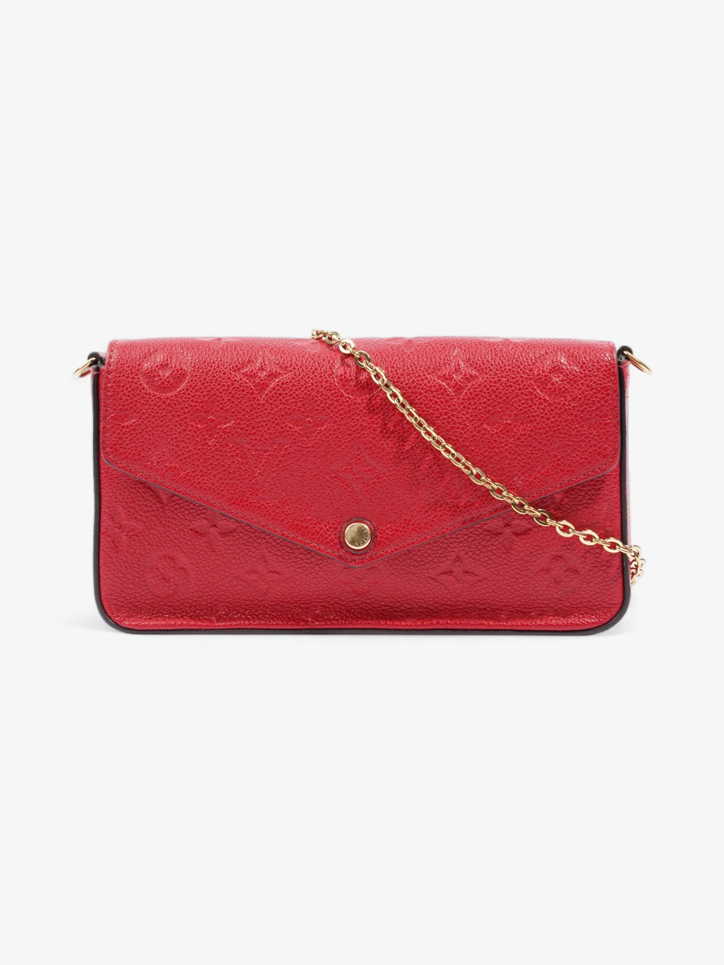 Louis Vuitton Felicie Pochette Monogram Scarlet Red Calfskin Leather